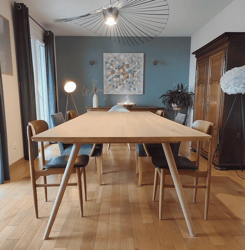 Table en bois massif de 200 cm