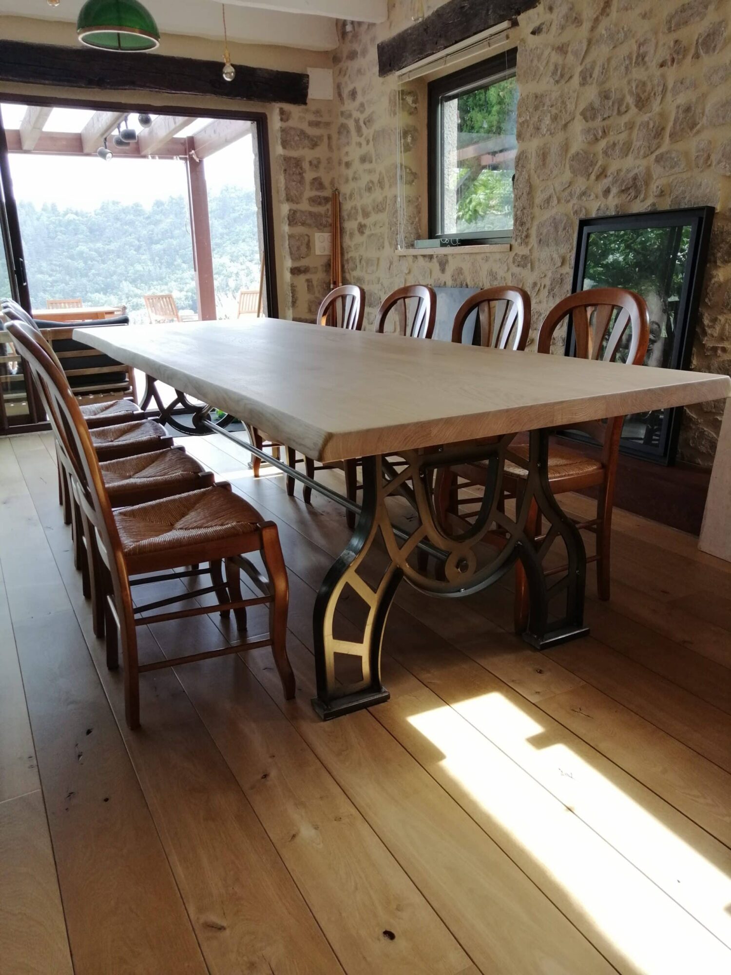 table bois massif grande longueur