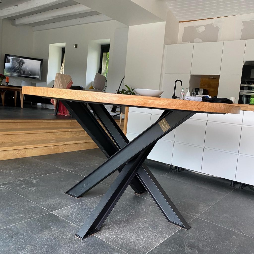 Table ronde chêne massif - Table Ronde Mikado IPN