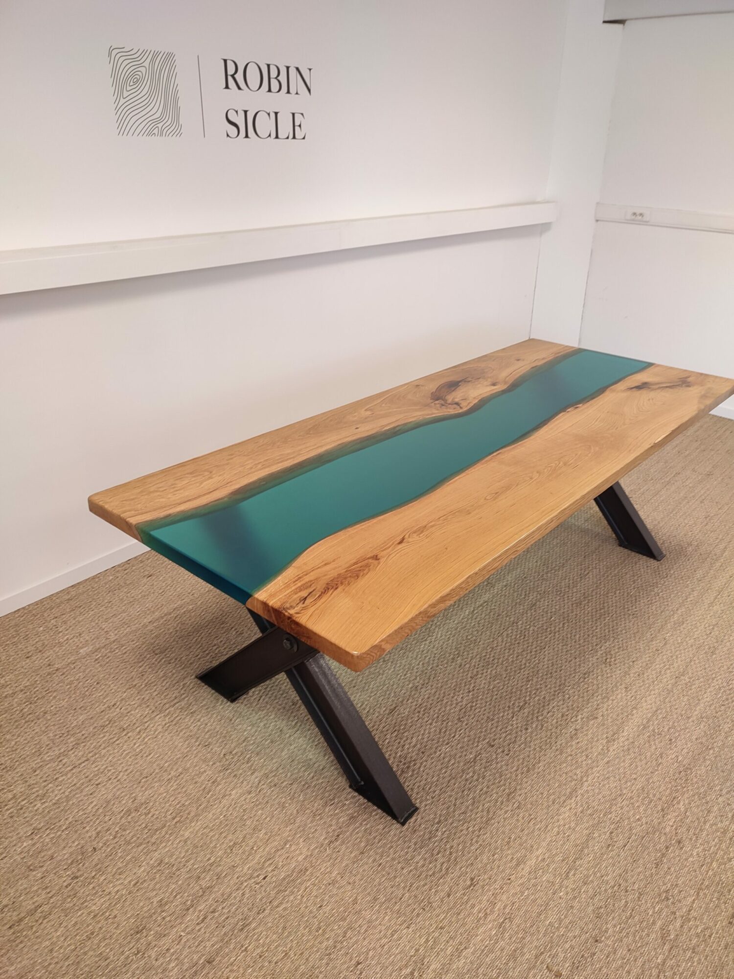 table rivière epoxy resine sur mesure 8