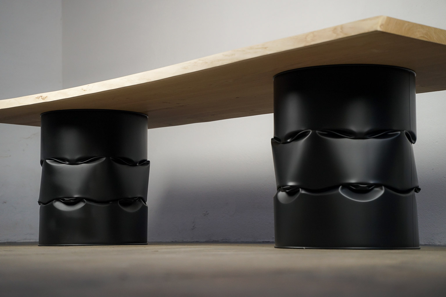 table métal et bois massif