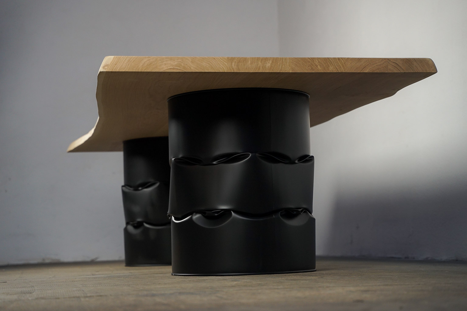 table métal et bois massif