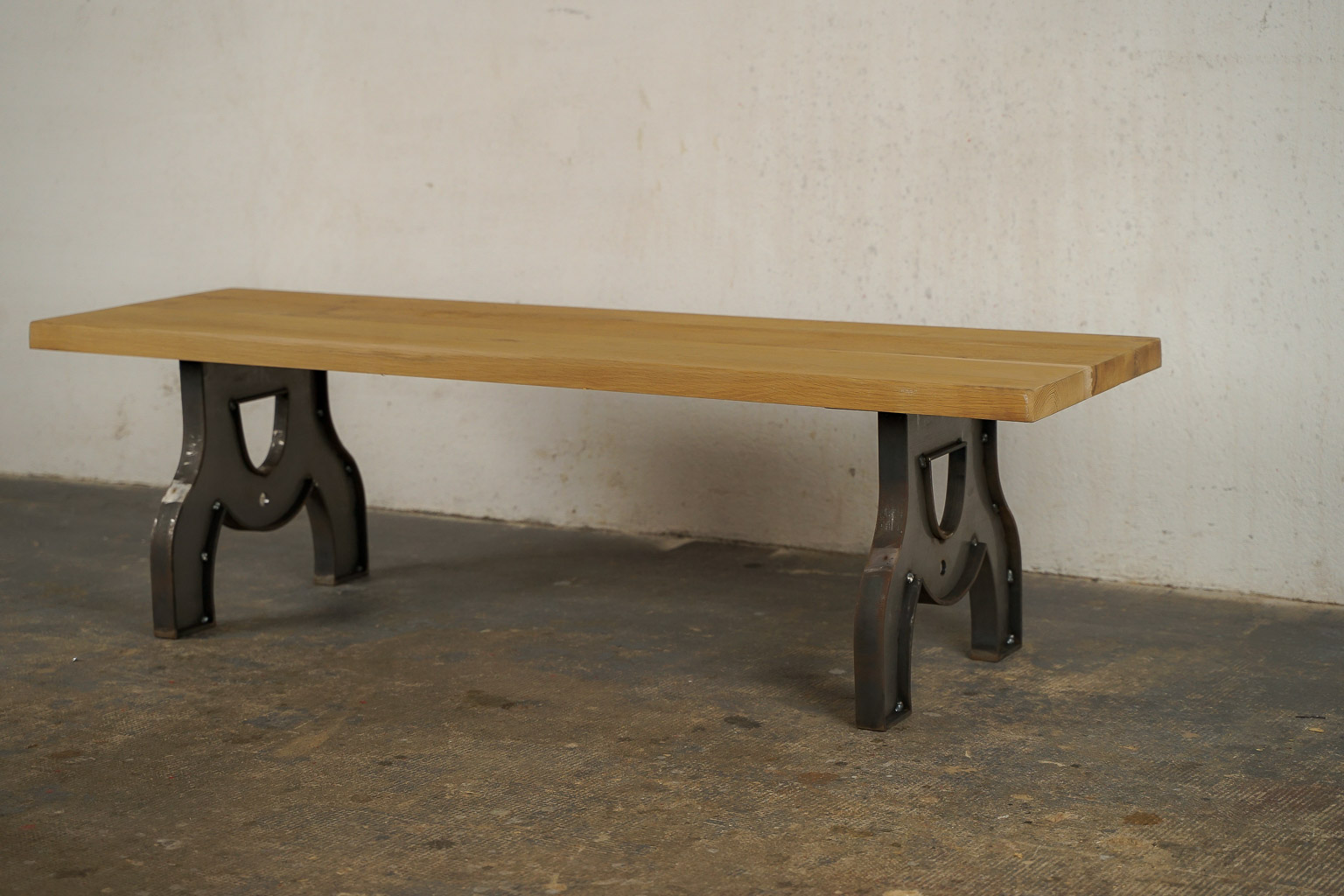 Banc bois et métal - Banc Arqué – Image 2