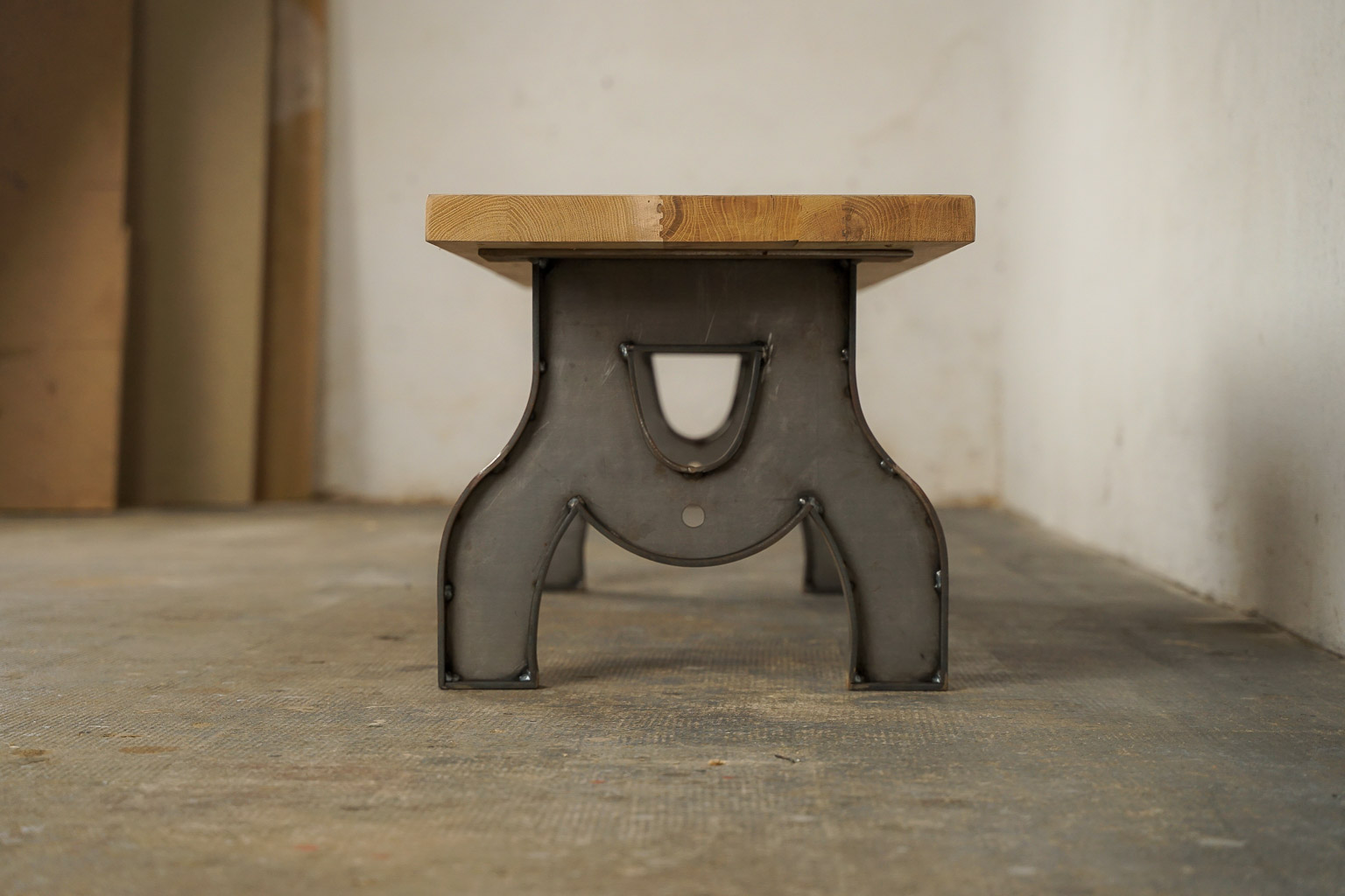 Banc bois et métal - Banc Arqué – Image 3
