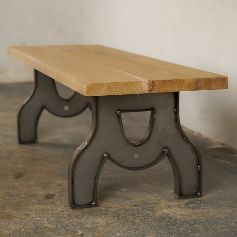 Banc bois et métal - Banc Arqué
