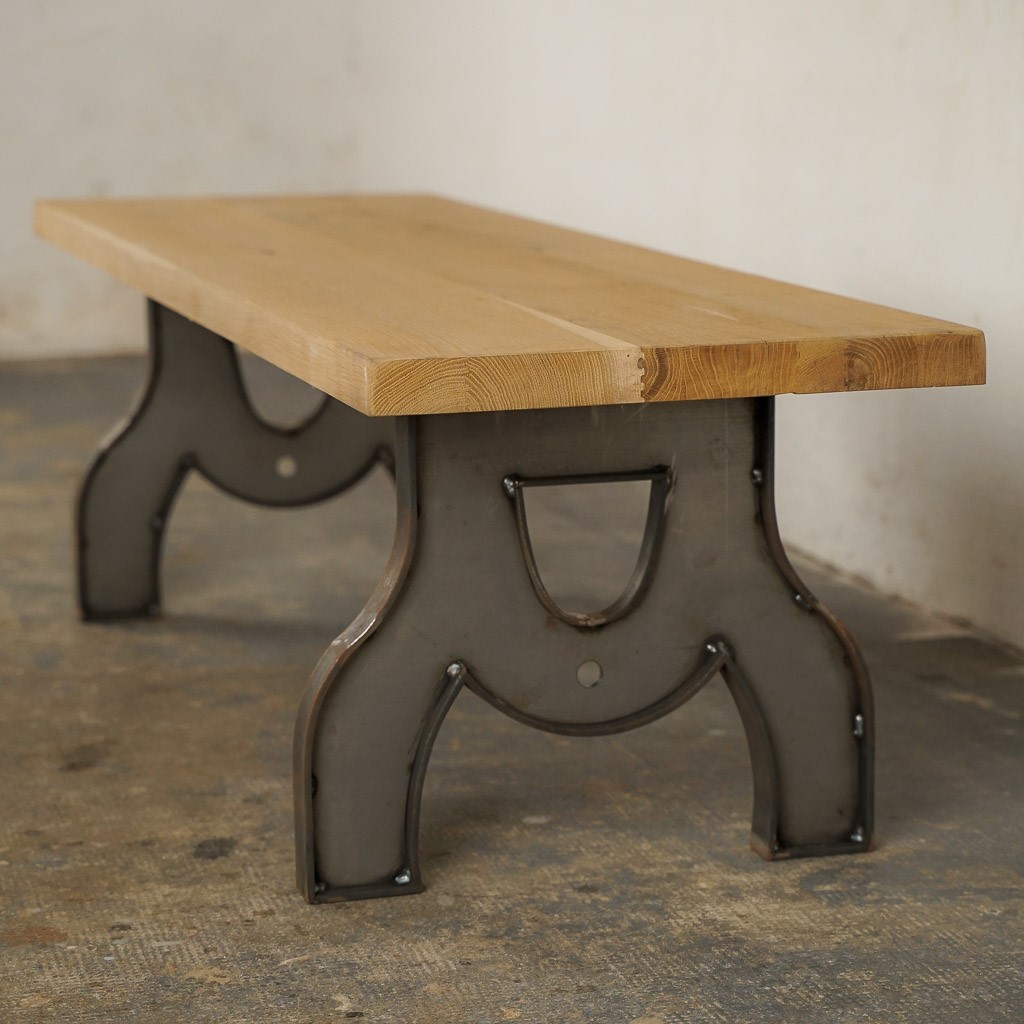 Banc bois et métal - Banc Arqué